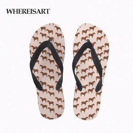 whereisart 3D Horse Print Woman Summer Flip Flops Casual Beach Slippers Sandal Flipflop For Women Slippers Female Rubber Shoes P6z7#