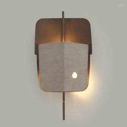 Wall Lamps Creative LED Lamp Postmodern Bedside Bedroom Leather Light Aisle Corridor Designer Art Lighting Fixtures AC90V - 260V