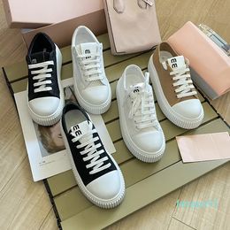 2023-shoes Designer Leather Lace Up Fashion Platform Sneakers White Black Women Luxury Casual Shoes Chaussures de Espadrilles size 35-40