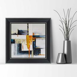 EverShine 100% Hand Painted Oil Painting Abstract Image Geometry Textured Handmade Canvas Mural Wall Hanging Picture Home Decor L230620