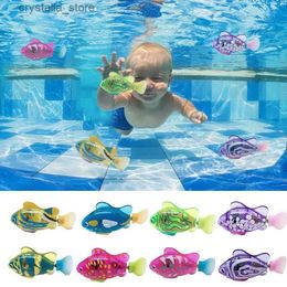 Baby Bath Toys Flash Swimming Electronic Fish Bath Toys For Children Kids Bathtub Battery Powered Fish Kids Water Playing Gift L230518