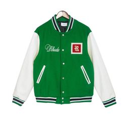 Mens Baseball Jackets Luxury Designer Jacket broderad sportkläder Hip Hop Wool Cardigan Läderhylsa