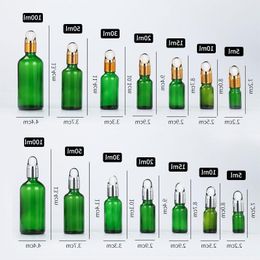 5ml/10ml/15ml/20ml Reagent Eye Dropper Green Glass Aromatherapy Liquid Pipette Bottle Refillable Fast Shipping F2020 Jxorb