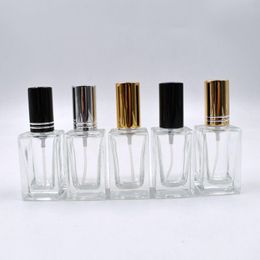 15ml Square Glass Perfume Atomizer, Empty Parfum Bottle Silver Gold Black Cap, 15ML Cosmetics Spray Bottles F2244 Vnhxd