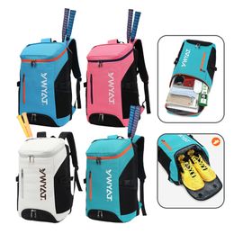 Tennis Bags Badminton Backpack for 3 Rackets YWYAT Large Capacity Multifinctional Business Travel Gym Sports Bag Racquets 230619