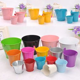 Planters Pots Pot Bunga Logam Barel Tanaman Sukulen Pot Bunga Tanaman Sukulen Ember Besi Mini Pot Tanam Ukuran Gantungan Bunga