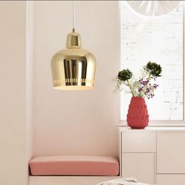 Pendant Lamps Nordic Minimalist White/Black/Gold Wrought Iron Single Head Modern Restaurant Bar Counter Bedroom Bedside