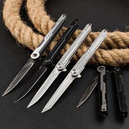 Top Quality S7030 LTI-PH Pocket Folding Knife 8Cr13Mov Black Oxide Drop Point Blade Steel Handle Outdoor Camping Hiking Fishing EDC Folder Knives