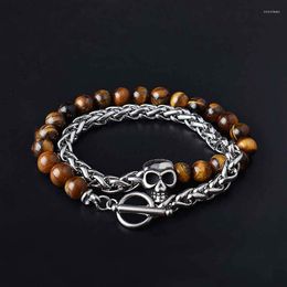Charm Bracelets 2023 Skull Chain Men Bracelet Metal Factory Outlet Accessories Luxury Jewellery Party Gift