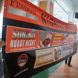 Custom Full Color Printed Advertising Outdoor Banner With Free Gromments