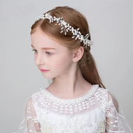 Rhinestone Pearl Headband Flower Crystal Exquisite Girls Hair Clips Hair Accessories for Women Headpiece Pendant Wedding Jewellery