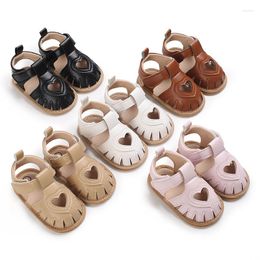 First Walkers Cute Born Infant Baby Girls Princess Shoes Toddler Summer Sandals PU Non-slip Rubber