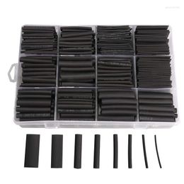 Jewellery Pouches 625Pcs Heat Shrink Tubing Kit Tubes Wire Wrap 2:1 Electrical Cable Sleeve Assortment With Storage Case