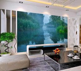 Custom 3D wall murals Small bridge jungle Wall Painting Living Room TV Background wall papers home decor L230620
