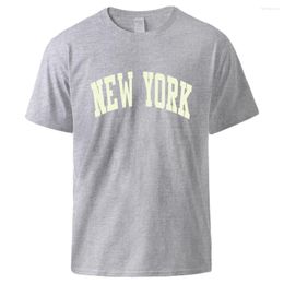 Men's T Shirts York Printing T-Shirts Men Sport Fashion Cool Tee Shirt Cotton Breathable Clothing Casual Avintage All Match Men'S