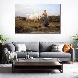 Hunting Sports Canvas Art A Halt at The Inn White Horse Heywood Hardy Painting Handcrafted Artwork High Quality