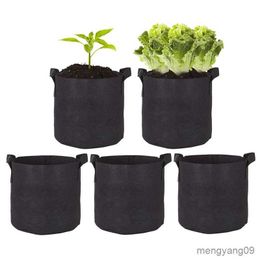 Planters Pots Felt Plant Grow Bags Strawberry Tomato Growing Bag Reusable Vegetables Planter Flower Herb Planting Pots Balcony Garden Tools R230620