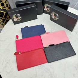 Designer Bags Classic Metal Triangle Women Wallet Luxury Brand Ladies Zipper Coin Purses Multi Card Thin Card Bags Portable Ladies Clutch Bag Pocket PRA305