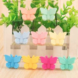 Kovict 5/15Pcs New Silicone Butterfly Beads Rodent Chew Bead DIY Baby Pacifier Chain Jewelry Accessories Gift Baby Toys BPA-Free