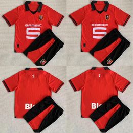 Adult kids kit 23 24 Stade Rennais soccer jerseys home Rennes 2023 2024 Toko Ekambi BOURIGEAUD TERRIER DOKU GOUIRI KALIMUENDO uniform football shirts