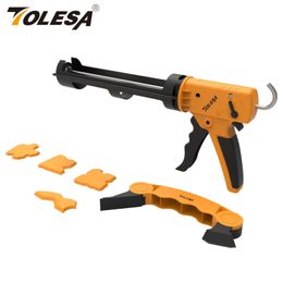 Caulking Gun TOLESA Dripless Caulking Gun Silicone Gun Kit with Comfortable Grip for Kitchen Bathroom Window High Thrust Ratio Hand Caulk Gun 230620