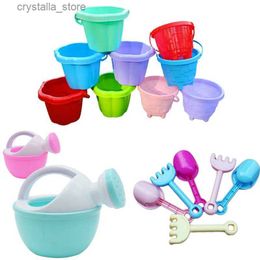 Children Summer Toy Beach Castle Model Seaside Water Play Toy Sand Mold Tools Sets Bucket Shovel Watering Pot for Baby Beach Toy L230518