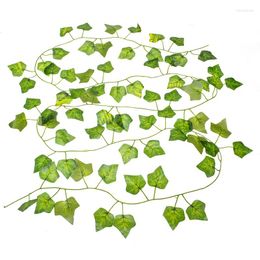 Decorative Flowers 2M Hanging Artificial Ivy Garland 72 Vines Leafs Fake Wreaths Plastic Green Plants For Home Garden DIY Decor 12pcs/pack