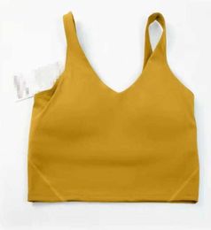 lemmons U-shaped bra beauty Type Back Align Tank Tops Gym Clothes Women Casual Running Nude Tight Sports Bra Fitness Beautiful Underwear Vest Shirt