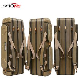 Fishing Accessories Multifunctional Fishing Rod Bag 234 Layers 80CM-130CM Fishing Tackle Bags 1680D Oxford Fishing Reel Gear Storage Case XA139G 230619