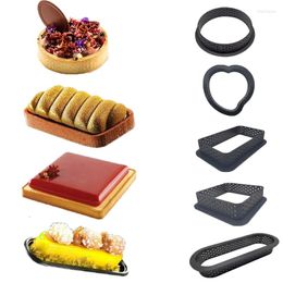 Baking Moulds 8/6pcs Mousse Circle Cutter Decorating Tool French Dessert DIY Cake Mould Perforated Ring Non Stick Bakeware Kitchen Accessory