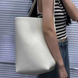 Designer Bag the row bucket bag Small big and versatile new tote handbag large capacity single shoulder portable real leather Commuter bag