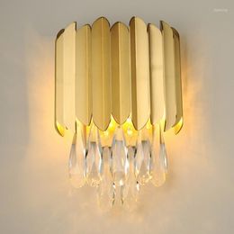 Wall Lamps Modern Simple Light Crystal Lamp Bedroom Bedside El Corridor Stair Porch Background