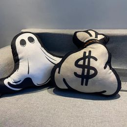 CushionDecorative Pillow Funny Ghost Dollars Gothic Skull Coffin Pillows For Sofa Chair Cushion Bed Headboard Pillow Decor Home Gift 230619