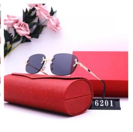 Luxury Designer Sunglasses Fashion Mens Buffalo Horn Glasses for Man and Women Rimless Red Lens Sport Eyeglasses Metal Frame lunettes gafas de sol T277