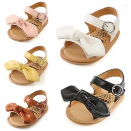 First Walkers Born Infant Baby Girls Bowknot Princess Shoes Toddler Summer Sandals Non-slip