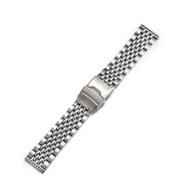 Watch Bands Silver Stainless Steel 20MM 22MM Bead Of Watch Band Bracelet Fit For SKX007 Dive Watch 230619