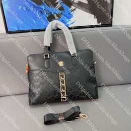 Designer Laptop Bag Men Handbag Classic Letter Briefcase Black Leather Computer Bags Business Shoulder Mens Briefcases