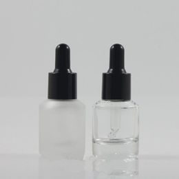 15ml Glass clear frosted Essential Oil Dropper Bottle Drop Liquid Pipette jars Cosmetic Packaging fast shipping F1126 Ajwkd