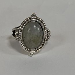 Cluster Rings Flashy Labradorite Silver Colour For Women Men Vintage Shell Marble Texture Moonstone Zircon Ring Female Anniversary Gift