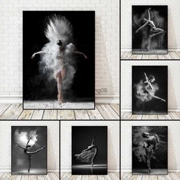 Gorgeous Ballet Wall Art Poster Black and White Mural Modern Home Decoration Pictures Print Canvas Painting Living Room Decor