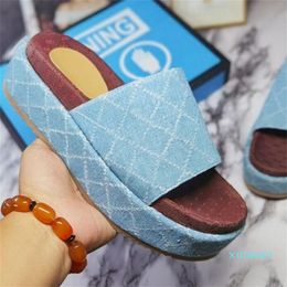 Designer Women Sandals Wedges Plus High Heels Summer Flip Flop Chaussures Platform Shoes Open Toe Colorful Ladies Woman Size35-41 with box dust bag