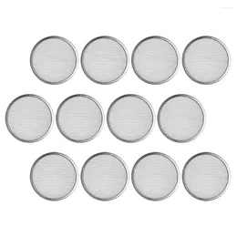 Dinnerware Sets 12 Pcs Stainless Steel Sprout Cover Mesh Strainer Sprouting Jar Caps Lids For Wide Mouth Jars Portable Screen Metal