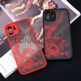 Cell Phone Cases Unique Aesthetic Design Red Dragon Phone Case for iPhone 14 12 11 13 Pro Mini X XS XR Max 6 7 8 Plus SE Soft Bumper Back Cover J230620