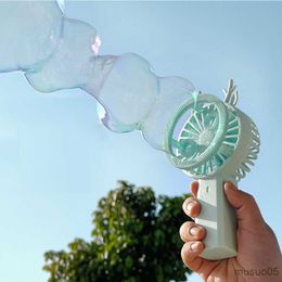 Sand Play Water Fun In Electric Fan Machine Small Fan Soap Bubbles Magic Blower Gun Outdoor Mini Fan Toys For Children R230620