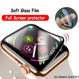 Protetor de tela PET + PMMA para apple watch series 1234 38MM 40MM 41MM 44MM 42MM 45MM 49MM Filme de vidro não temperado para Iwatch