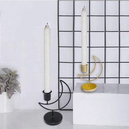 Candle Holders Candlelight Dinner Moon Home Decor Star Shape Wedding Gift Tabletop Ornament Candlestick Holder Metal Crafts