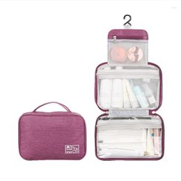 Cosmetic Bags 3 Sections Hanging Travel Toiletry Bag Organizer Large Makeup Case For Bathroom Shower Accessories