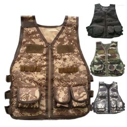 Hunting Jackets Kids Combat Camouflage Vest Children CS Shooting Clothes Tactical Waistcoat Summer Training Protection Gear