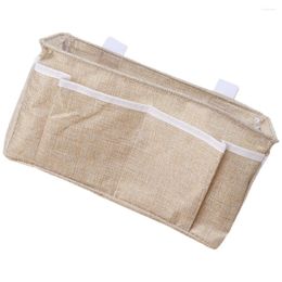 Storage Bags Sundries Bag Bed Pockets Bedside Organiser Remote Holder Vehicle Phone Control Cotton Linen Baby Car Mount