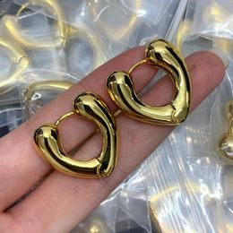 New designed TRIOMPHE Arch love GOLD HOOPE EARRINGS IN BRASS WOMEN EAR STUDS Designer Jewellery CE LINE901162